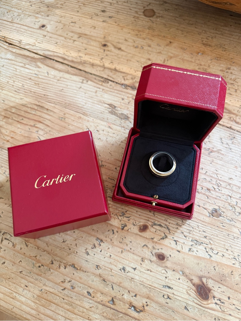 Cartier Black and Gold Band Ring